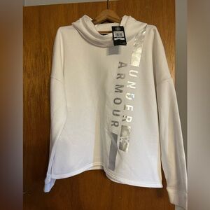 Under Armour White Sweatshirt with Gray Accents